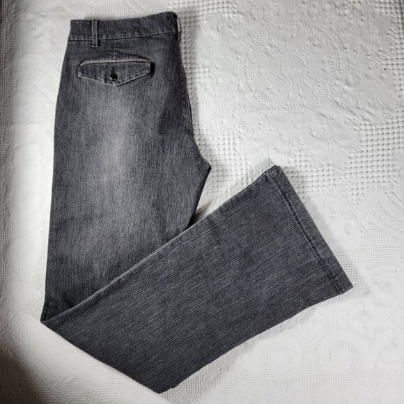 Neva jeans black washed‎ stretch wide leg loose fit size on tag 13 Style #YBS617 - Picture 7 of 15